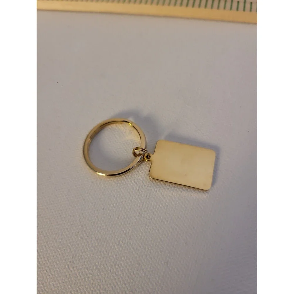 Vintage Gold Tone Monogram Keychain